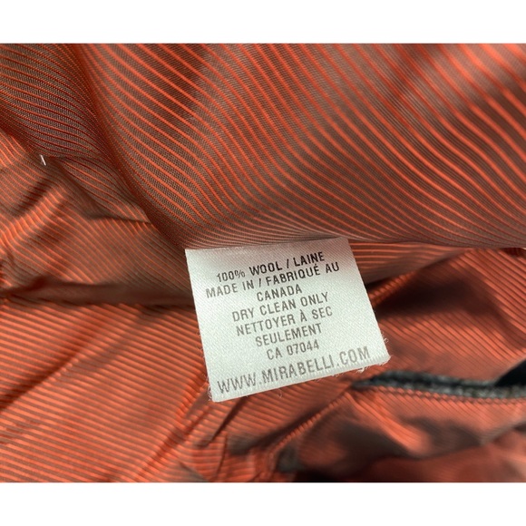 Franco Mirabelli Gray Blue 100% Wool Plaid Collar Blazer Size 10 - Picture 6 of 7